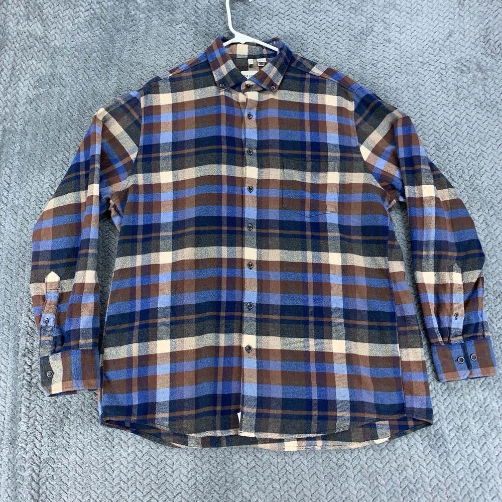 Haupt Flannel Shirt Men's XL 17.5 43/44 Multicolored Plaid‎ Made In Germany